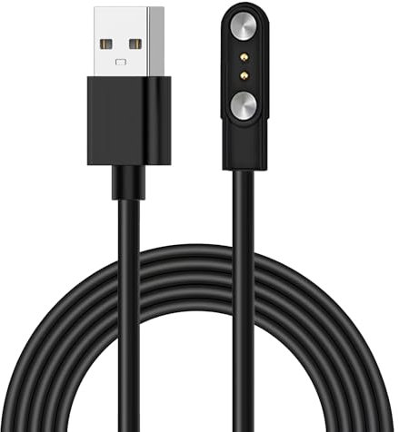 Chargeur Montre Connectée, Câble USB 2 Broches 2.84 mm de Charge Magnétique, Espacement des Contacts du Chargeur 2.8 mm, Universel Câble de Recharge pour Montre pour Smart Watch Intelligente