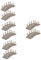 ibasenice 4sets Mini Wooden Arch Bridge Village Fairy Garden Miniatures Bridge Figurine Decoration Dollhouse Arch Bridge For Garden Bridge for Doll Bridge Garden Tiny Mini House 2pcs*4
