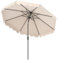 GOPLUS 3M Parasol de Jardin Exterieur, Grand Parasol de Balcon Inclinable 35° avec 8 Baleines, Manivelle, Protection Soleil, Base Non Incluse, pour Terrasse, Patio, Marché (Beige)
