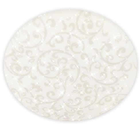BRILONER - LED Ceiling Light with Starry Sky, Neutral White, Floral Pattern, LED Light, Living Room, Bedroom, Lounge, 38 x 7 cm, White