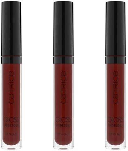 Catrice Gloss Obsessed Lip Glaze, Lipgloss, Nr. 060, Rot, glänzend, strahlend frisch, vegan, ohne Alkohol, ohne Konservierungsstoffe, ohne Parabene, 3er Pack (3x2.5ml)