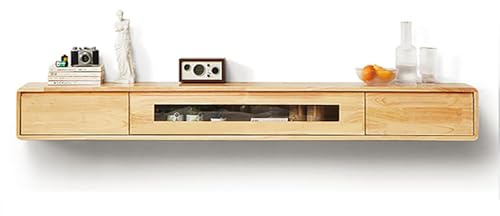 Wall-Mounted TV Cabinet, Slim Entertainment Console with Storage for Living Room & Hotel, Fits 35-70 Inch TVs