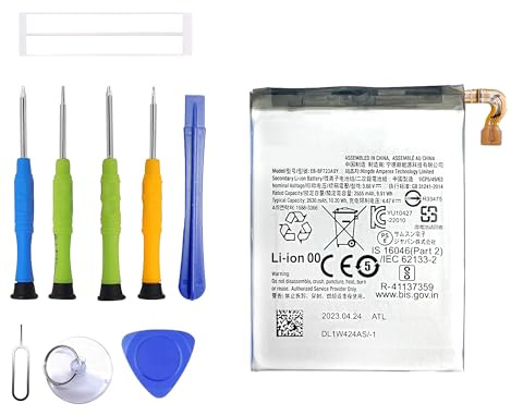 ERYNK EB-BF723ABY - Batteria di ricambio compatibile con Samsung Galaxy Z Flip 4 SM-F721B, SM-F721U con set di attrezzi
