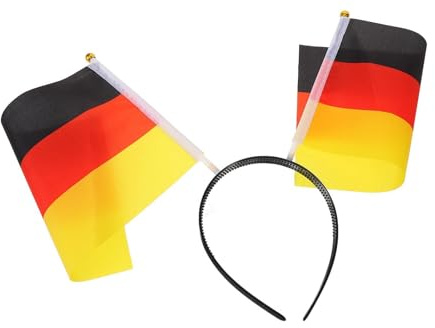 Deutsches Flaggenstirnband als Dekorativer Haarreif für Patriotische Fans | Stoffausführung mit Sicherem Halt, Bequem für Verschiedene Kopfweiten, Geeignet für Fußballpartys und Festival