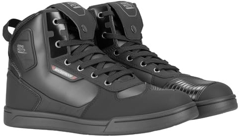 KEMIMOTO Motorrad Schuhe Herren, wasserdichte Motorradstiefel Herren mit Schaltverstärker, Rutschfester Sohle, Design für einfaches An Ausziehen