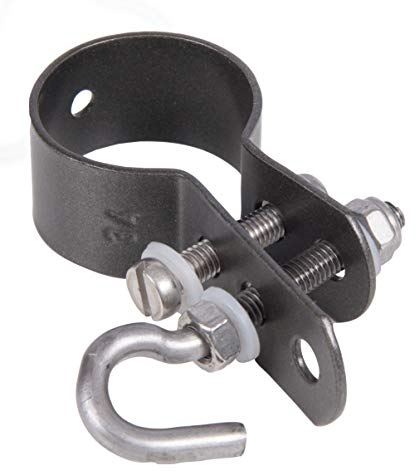 Alberts 655563 Schelle für Geflechtspannstäbe | verzinkt, anthrazit-metallic | Schellen-Ø 38 mm