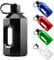 Alpha Designs | 2 Litre Water Bottle | 2.4l Large Drinks Water Jug | Gym, Holiday, Travel | Black
