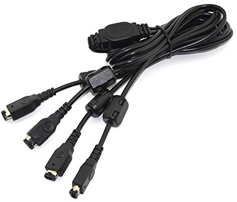 Link-e : 4 Spieler Link Kabel, Verbindungskabel Kompatibel mit Nintendo Gameboy Advance GBA und GBA SP Konsole