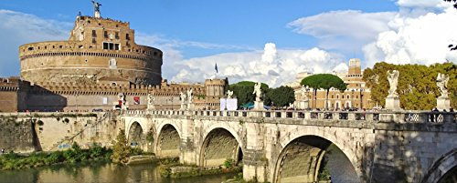 hansepuzzle 49778 - Rom Panorama-Puzzle 2000 Teile | Reisen Puzzle mit hochwertiger Puzzle Aufbewahrung: Kartonbox und Wieder verschließbarem Beutel | Puzzle-Maße: 116,6 x 46,7 cm