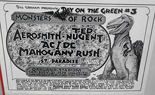Monsters Of Rock - Aerosmith,Ted Nugent,Ac/Dc,Mahogany Rush,St.Paradise -Oakland Stadium july 21,1979 - Poster