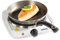 Daewoo Hot Plate, Single With Dual Adjustable Thermostatic Controls, Non-Slip Feet, Compact And Portable With Indictor Light When In Use, Elegant Cast Iron Design, White