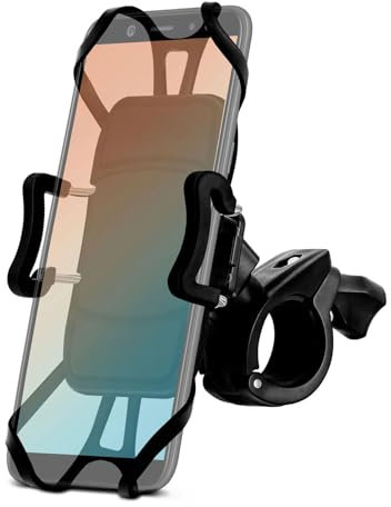 ONEFLOW Lenker Fahrradhalterung mit Schnellverschluss für Huawei P Reihe | Sicherer Halt und volle Bedienbarkeit sowie drehbar + schwenkbar, Schwarz