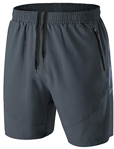 Kyopp Kurze Hosen Herren mit Reißverschlusstasche Schnell Trocknend Sporthose Leicht Atmungsaktiv Sport Shorts