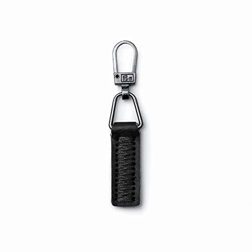 Prym 482379 Fashion-Zipper Lederimitat schwarz, Metallic
