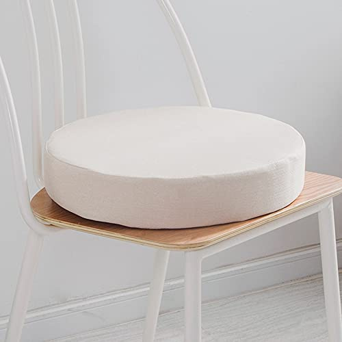 Hruile Coussin de Chaise Rond pour intérieur et extérieur | 45x45x8cm,pour chaises de salle à manger, cuisine, jardin, salon, terrasse, bureau, boutique, housse amovible
