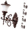Confezione da 5 Parete in Scala Ho 1:87 Mini Size Garden Street Railway Train Micro lampione Architecture Layout, Bronzo