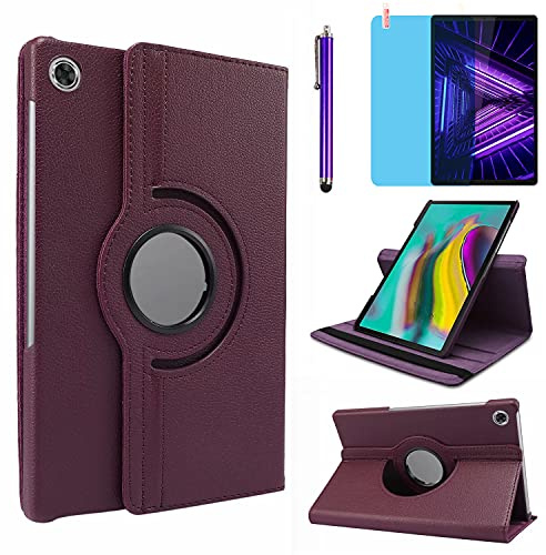 R.SHENGTE 360 Girevole Custodia per Lenovo Tab M10 Plus 10.3'' 2020(Purple) | TB-X606F TB-X606X Casos,360 Gradi Girevole Custodia protettiva supporto Cover,Con pennino capacitivo,pellicola protettiva