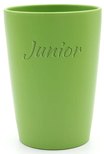 Magu 1 Personalisierter Becher aus Biopolymer (100% Erdölfrei) mit Namen | Trinkbecher + Individuelle Namensgravur Zahnputzbecher Natur Design naturgrün