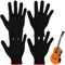Musiker Praxishandschuh 4 Stück Guard, Gitarrenhandschuhe Schwarz Bass Handschuh für Männer Frauen Musiker Gitarrenspieler Finger Handschutz Instrumentenzubehör Medium