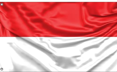 Indonesien-Flagge, einzigartiger Designdruck, hergestellt in der EU (90 x 150 cm)