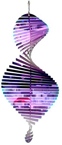 LegendTech Windspieler, 3D-Helix-Edelstahl-Windspiel zum Aufhängen, für Hof und Garten, für drinnen und draußen, Garten, Balkon, hängende Edelstahl-Anhänger