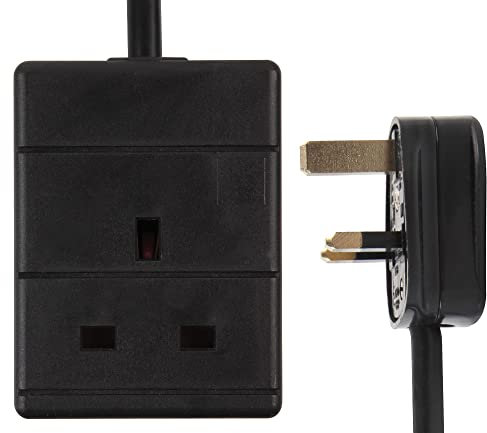 PRO ELEC PELB1983 Mains Extension Lead, 1 Gang, 7.5m, Black