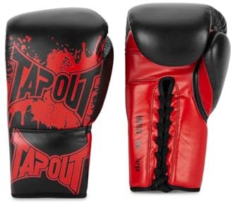Tapout Boxhandschuhe aus Leder (1 Paar) ANGELUS, Black/Red, 08 oz R, 960012
