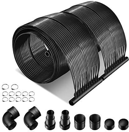 GOPLUS Réchauffeur Solaire pour Piscine en PE, 2 Panneaux de Chauffage Solaire de 500 X 75 CM, Respectueux de l’Environnement, Chauffe-Piscine Solaire pour Piscine Enterrée et Hors Sol de 21 500 L
