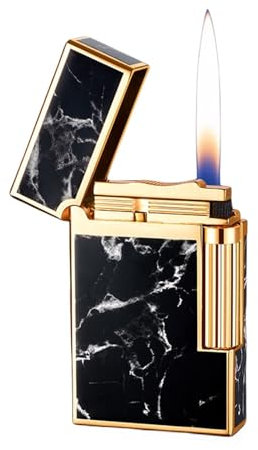 Kreatives Feuerzeug mit offener Flamme, Schleifscheibe, Butan-Feuerzeug, Seitenschlupf, sofort brennend, aufblasbares Feuerzeug, kühles Feuerzeug, Retro-Feuerzeug, weiche Flamme, geeignet for Kamin, K