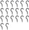 Aoktorkit 20Pcs Screw Hooks 1/2 Inch Ceiling Hooks Carbon Steel Cup Hooks Galvanized Screw in Hooks for Hanging Plants Cups Arts Decorations, Black