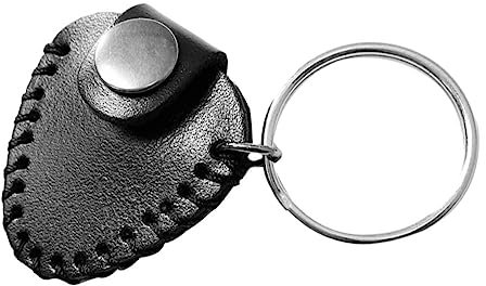 BESTonZON Tasche Für Gitarrenpicks Plektrum Tasche Oud-Instrument Koffer Für Gitarrenplektren Gitarrenhalter Gitarrenplektrum-Spender Schlüsselanhänger Dekorative Schnalle Rindsleder