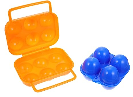 Veemoon 2pièces Boîte à Œufs Portable Et Compartiments Pour Camping Activités De Plein Air Rangement Sécurisé Couleur