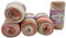 500g Strickwolle Ilkadim Export Cotton gold mit Farbverlauf mehrfarbig, 5 x 100 Gramm Strickgarn 55% Baumwolle (orange apricot beige creme 5970)