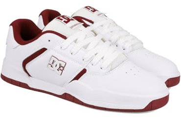 Dc Shoes Herren Central Sneaker, White/Purple Wine, 46 EU