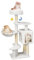 Meecal Cloud Cat Tree with Cat Condo for Indoor Cats, 43 Cute Cat Tower with Scratching Post, Cozy Hammock, Unique Perch, Dangling Toy, Cat Tree House with Large Padded Bed, White