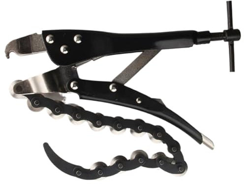 Herramienta cortatubos de escape, cortatubos de hierro fundido,Pinza con mango bloqueable negro Cortatubos para tubos de escape | Cadena de tubos de escape, cortatubos de escape, cadena para