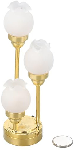 1:12 Puppenhaus Zubehör 3 Blütenknospen Puppenhaus Lampe Mini LED Licht Puppenstuben Lampen mit Batterie Miniatur Puppenstube LED Lampe Puppenhaus Möbel Dollhouse Beleuchtung
