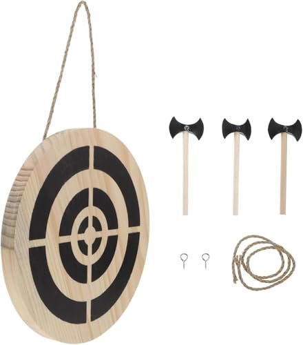 OFNHJK Wooden Pendant Dart Board, Wooden Tomahawk Targets Target Set, Axe Throwing Wooden Target, Safe Dart Game Toy, Wooden Dart Game Dart Board for Wall Decoration Pendants