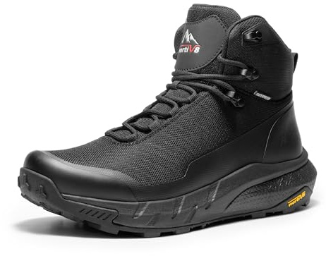 NORTIV 8 Men's Lightweight Breathable Hiking Boots,Size 13,Black