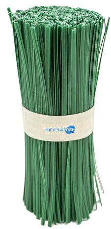 SIMPLETEK - 1000 x Fascette in Plastica Verdi 15 cm con Filo in Alluminio Rilega Cavi Legatutto Animate Legacci | 1000 pezzi