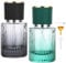 Segus Aftershave Travel Bottle, 2 Pcs 30ml Empty Perfume Bottles in Glass, Leakproof Fragrance Atomiser, for Daily and Trips (Gradient Black + Gradient Green)