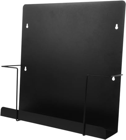 Angoily Metal Storage Rack Wall Mounted Vinyl Record Display Frame Record Player Shelf for Bedroom Living Media Shelf