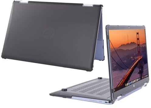 mCover Hard Case ONLY Compatible for 2024~2025 14 HP Chromebook x360 14B-CD0000 Series Laptop Computers (NOT Fitting Any Other HP Chromebook & Windows Notebook PC)- Black