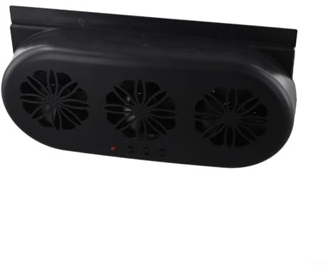 Sandyseptember 3-Fan Car Exhaust Ventilation System, Solar USB Charging Air Circulator For Vehicle Interior Cooling