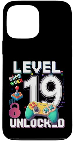 Hülle für iPhone 13 Pro Max Level 19 Unlocked Video Gamer 19. Geburtstag für Jungen