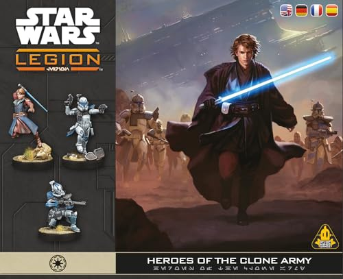 Asmodee, Star Wars: Legion – Heroes of the Clone Army, Tabletop-Erweiterung | Taktisches Miniaturspiel im Star Wars‑Universum für 2 Spieler, 120-180 Minuten, Strategiespiel ab 14 Jahren, Mehrsprachig