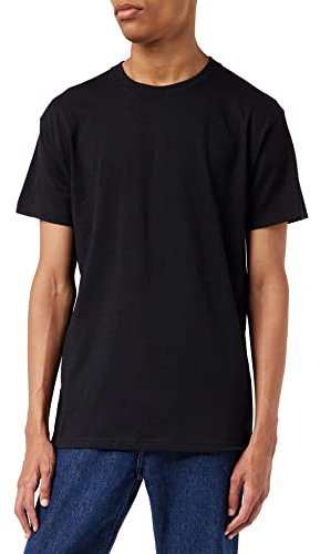 Fruit of the Loom Men's Super Premium Short Sleeve T Shirt, Black, XXL UK