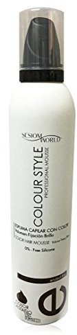 sesioMWorld Espuma Capilar con Color Colour Style Tono Castaño Volumen Fijación Brillo 300 ml, 1 Unidad, 350 g