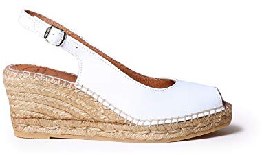 Toni Pons CROACIA peep Toe Style Wedge Espadrille for Women Made of Leather.