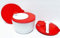 TUPPERWARE Spin N Save Salatschleuder mit auf der Go Dichtung in rot – inklusive Dressing Cup & Servierteile
